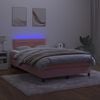 vidaXL &Kappa;&rho;&epsilon;&beta;ά&tau;&iota; Boxspring &mu;&epsilon; &Sigma;&tau;&rho;ώ&mu;&alpha; & LED &Rho;&omicron;&zeta; 120x200 &epsilon;&kappa;. &Beta;&epsilon;&lambda;&omicron;ύ&delta;&iota;&nu;&omicron;