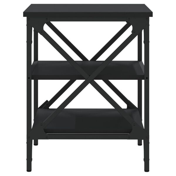 vidaXL Βοηθητικά Τραπέζια 2 τεμ. Μαύρα 40x42x50 εκ. Επεξεργασμένο Ξύλο