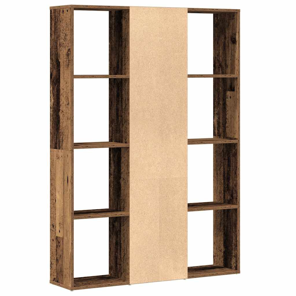 vidaXL Διαχωριστικό/Βιβλιοθήκη Παλιό Ξύλο 100x24x140εκ από Μοριοσανίδα
