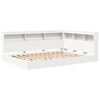 vidaXL Κρεβάτι Βιβλιοθήκης Λευκό 160 x 200 cm Επεξεργασμένο ξύλο