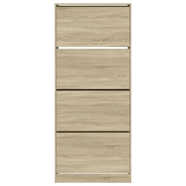 vidaXL Παπουτσοθήκη με 4 Ανακλ. Συρτάρια Sonoma Δρυς 80x34x187,5 εκ.