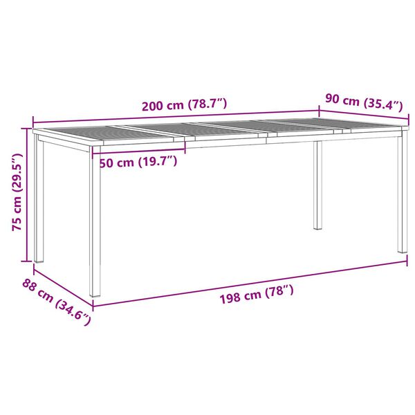 vidaXL Σετ Τραπεζαρίας Κήπου 7 pcs