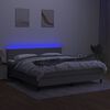 vidaXL &Kappa;&rho;&epsilon;&beta;ά&tau;&iota; Boxspring &mu;&epsilon; &Sigma;&tau;&rho;ώ&mu;&alpha; & LED &Alpha;&nu;.&Gamma;&kappa;&rho;&iota; 160x200 &epsilon;&kappa; &Upsilon;&phi;&alpha;&sigma;&mu;ά&tau;&iota;&nu;&omicron;