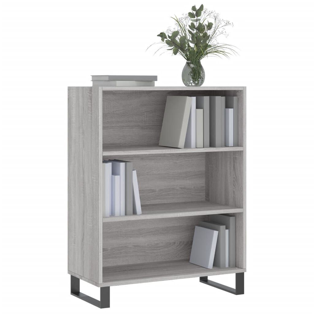 vidaXL Ραφιέρα Γκρι Sonoma 69,5 x 32,5 x 90 εκ. από Επεξεργασμένο Ξύλο