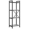 vidaXL Βιβλιοθήκη Γκρι sonoma 40 x 30 x 118 εκ Επεξεργασμένο ξύλο