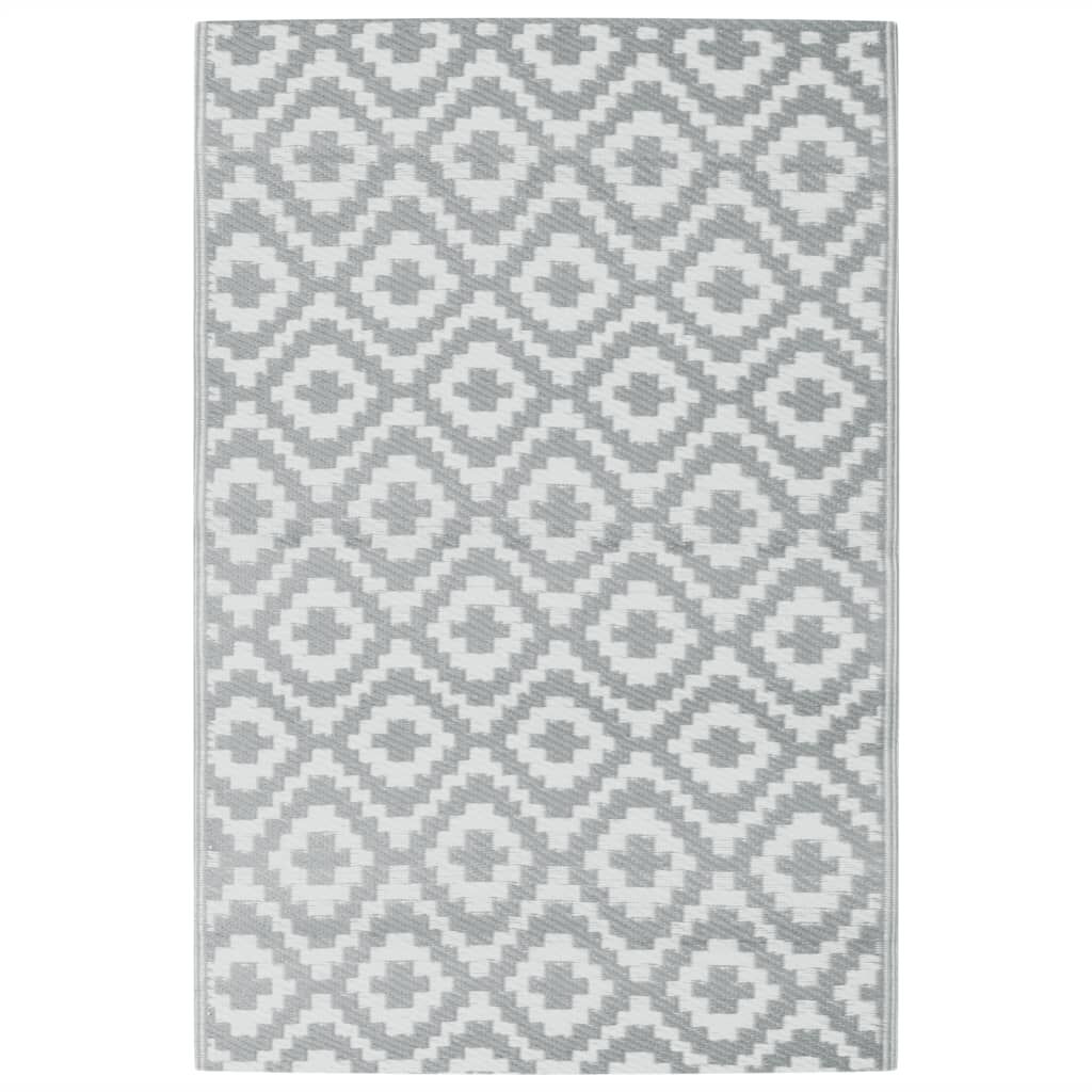 vidaXL Χαλί εξωτερικού χώρου ARAKIL γκρι 120x180 cm PP