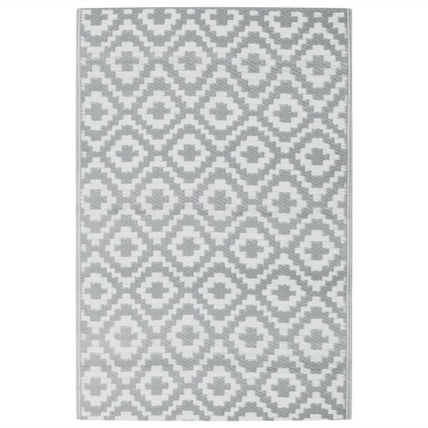 vidaXL Χαλί εξωτερικού χώρου ARAKIL γκρι 120x180 cm PP