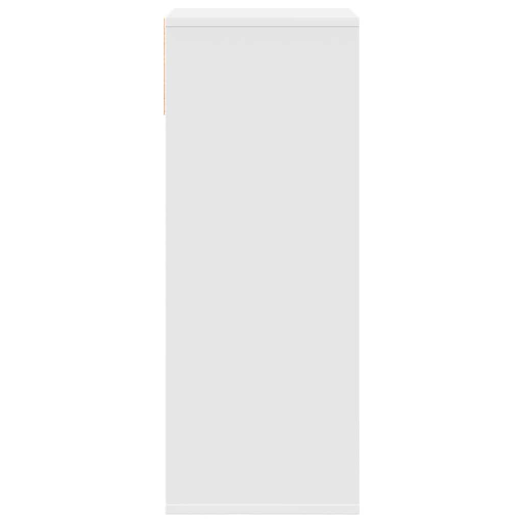 ντουλάπι βιβλίων vidaXL Λευκό 34x31x80 cm Κατασκευασμένο ξύλο