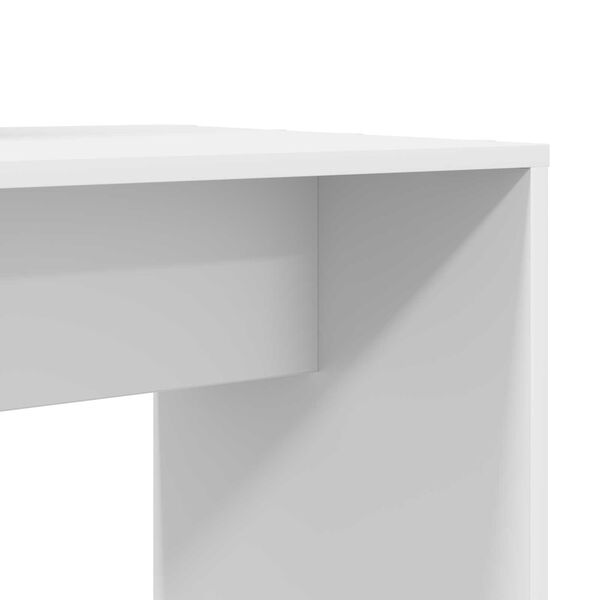 vidaXL Γραφείο με ράφι Λευκό 138.5 x 55 x 143 εκ Επεξεργασμένο ξύλο