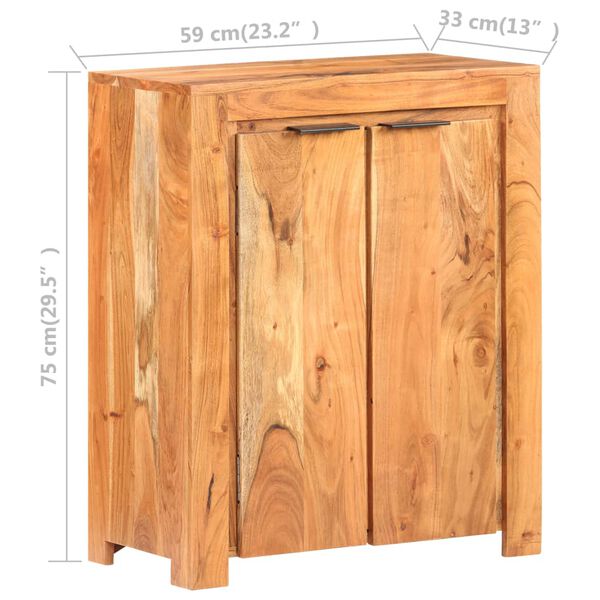 vidaXL Ντουλάπι 59 x 33 x 75 εκ. από Μασίφ Ξύλο Ακακίας