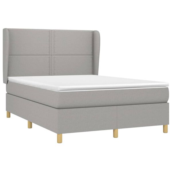 vidaXL &Kappa;&rho;&epsilon;&beta;ά&tau;&iota; Boxspring &mu;&epsilon; &Sigma;&tau;&rho;ώ&mu;&alpha; &Alpha;&nu;&omicron;&iota;&chi;&tau;ό &Gamma;&kappa;&rho;&iota; 140x190 &epsilon;&kappa;. &Upsilon;&phi;&alpha;&sigma;&mu;ά&tau;&iota;&nu;&omicron;