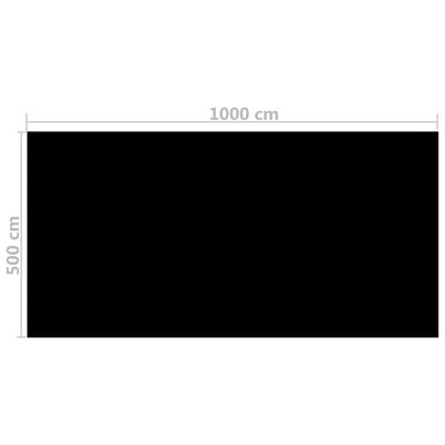 Ορθογώνιο Ισοθερμικό Κάλυμμα Πισίνας 10x5m Μαύρο