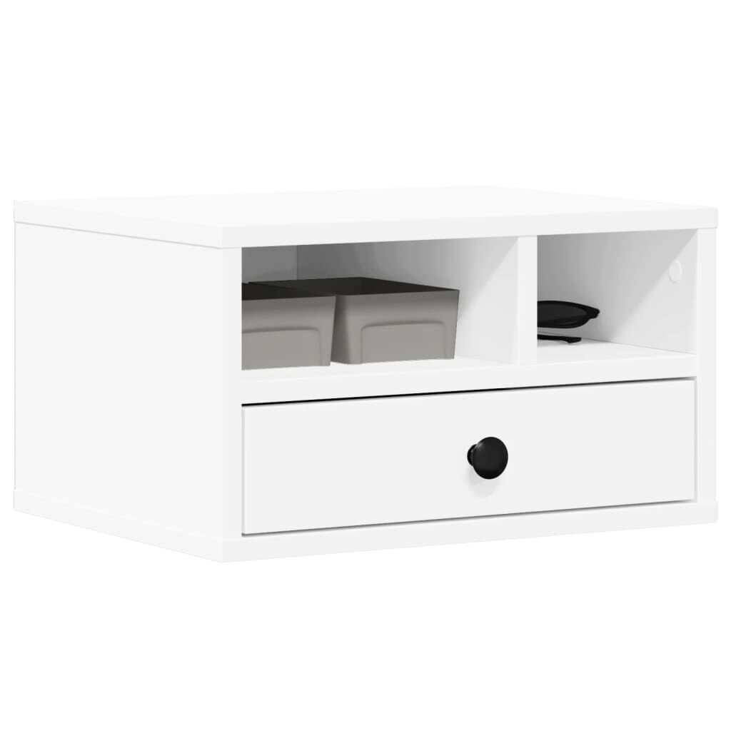vidaXL Βάση Εκτυπωτή Λευκή 40x32x22,5 εκ. από Επεξεργασμένο Ξύλο