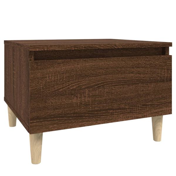 vidaXL Τραπέζι Βοηθητικό Καφέ Δρυς 50x46x35 εκ. Επεξεργασμένο Ξύλο