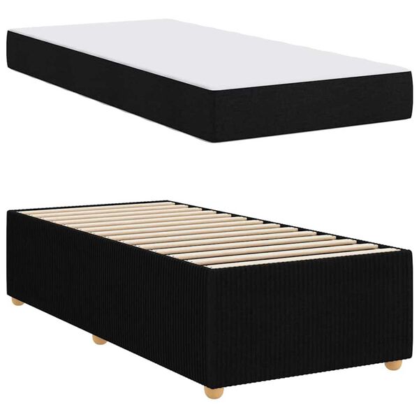 vidaXL Σκελετός Κρεβατιού Άλλο Μαύρο 80 x 200 cm ύφασμα