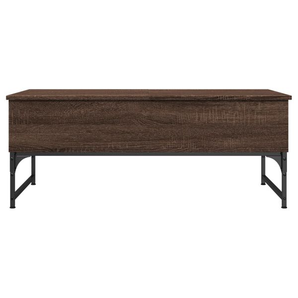 vidaXL Τραπεζάκι Σαλονιού Καφέ Δρυς 100x50x40 εκ. Επ. Ξύλο & Μέταλλο