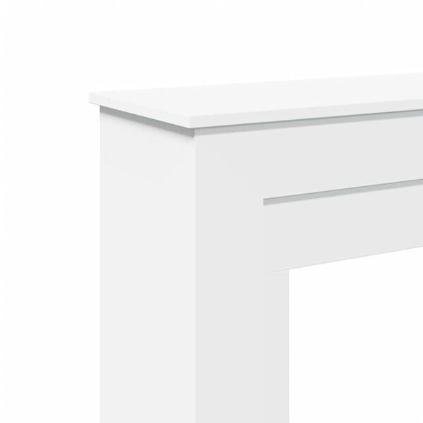 vidaXL Πλαίσιο Τζακιού Λευκό 90x30x90 εκ. από Επεξ. Ξύλο