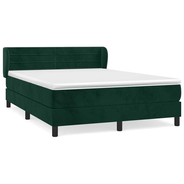 vidaXL &Kappa;&rho;&epsilon;&beta;ά&tau;&iota; Boxspring &mu;&epsilon; &Sigma;&tau;&rho;ώ&mu;&alpha; &Sigma;&kappa;&omicron;ύ&rho;&omicron; &Pi;&rho;ά&sigma;&iota;&nu;&omicron; 140x200&epsilon;&kappa;. &Beta;&epsilon;&lambda;&omicron;ύ&delta;&iota;&nu;&omicron;