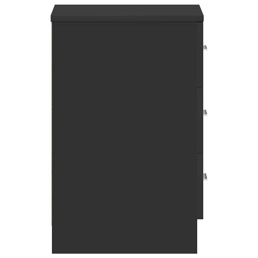 vidaXL Κομοδίνο Μαύρο 38 x 35 x 56 εκ. από Μοριοσανίδα