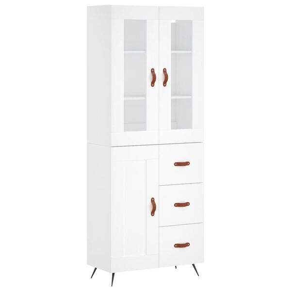 vidaXL Ντουλάπι Λευκό 69,5x34x180 εκ. από Επεξεργασμένο Ξύλο