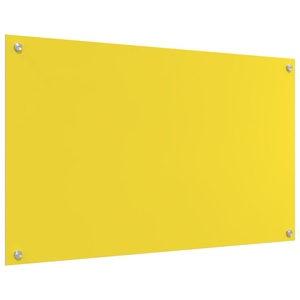 vidaXL Πλακάκι Κουζίνας Κίτρινο 100x60x0,6 εκ από Σκληρυμένο Γυαλί