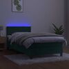 vidaXL &Kappa;&rho;&epsilon;&beta;ά&tau;&iota; Boxspring &mu;&epsilon; &Sigma;&tau;&rho;ώ&mu;&alpha; & LED &Sigma;&kappa;. &Pi;&rho;ά&sigma;&iota;&nu;&omicron; 90x190 &epsilon;&kappa; &Beta;&epsilon;&lambda;&omicron;ύ&delta;&omicron;