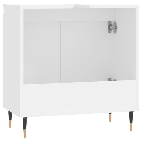 vidaXL Ντουλάπι Μπάνιου Λευκό 58 x 33 x 60 εκ. από Επεξεργασμένο Ξύλο