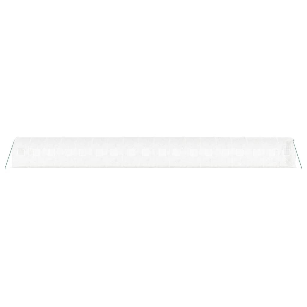 vidaXL Θερμοκήπιο με Ατσάλινο Πλαίσιο Λευκό 36 μ² 18 x 2 x 2 μ.