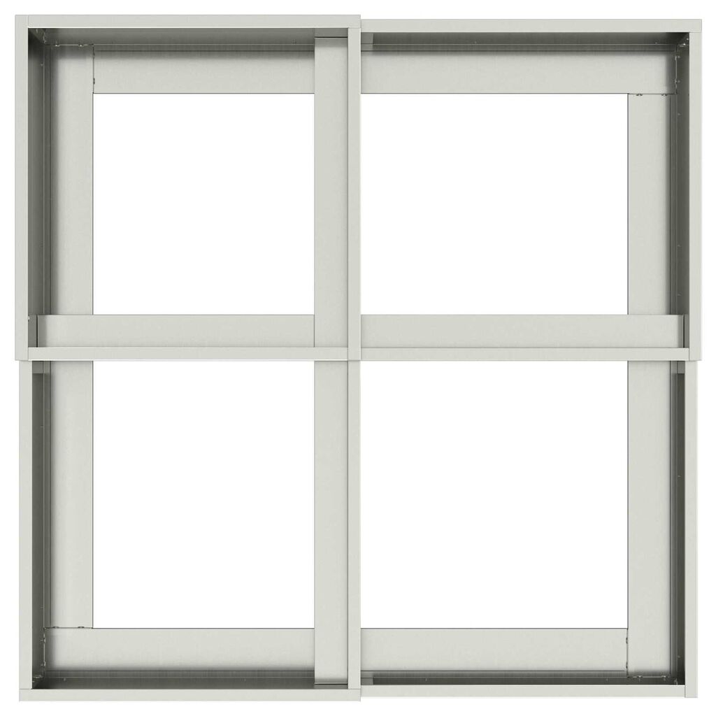vidaXL Γλάστρα Κήπου 100x100x48 εκ Γαλβανισμένο Ατσάλι