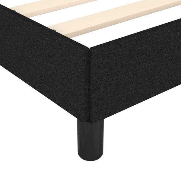 vidaXL Σκελετός Κρεβατιού Χωρίς Στρώμα Μαύρο 100x200 εκ. Υφασμάτινο