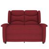 vidaXL Πολυθρόνα Μασάζ Διθέσια Ανακλινόμενη Μπορντό Υφασμάτινη