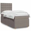 vidaXL &Kappa;&rho;&epsilon;&beta;ά&tau;&iota; Boxspring &mu;&epsilon; &Sigma;&tau;&rho;ώ&mu;&alpha; Taupe 100 x 200 &epsilon;&kappa;. &Upsilon;&phi;&alpha;&sigma;&mu;ά&tau;&iota;&nu;&omicron;