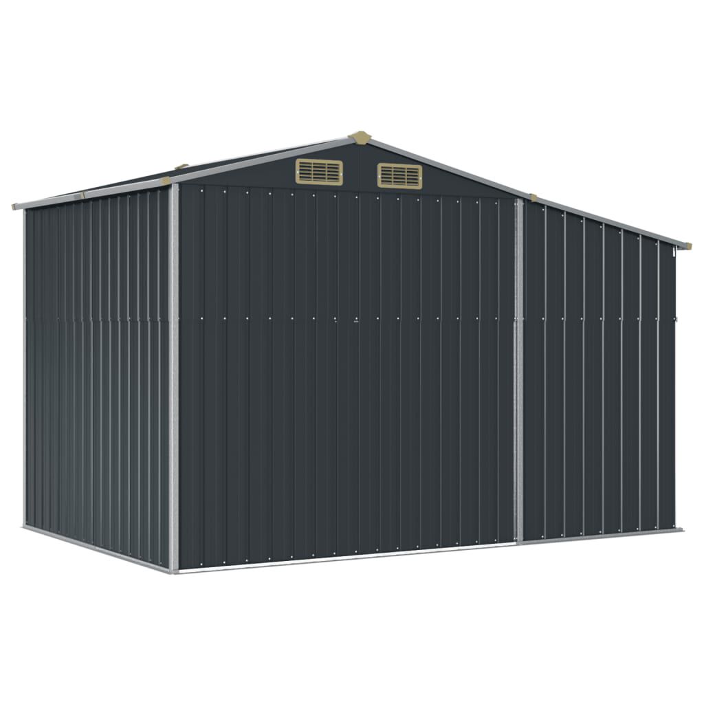vidaXL Αποθήκη Κήπου Ανθρακί 277x192,5x179 εκ. από Γαλβαν. Ατσάλι