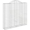 vidaXL Συρματοκιβώτια Τοξωτά 5 τεμ. 200x50x180/200 εκ. Γαλβαν. Ατσάλι
