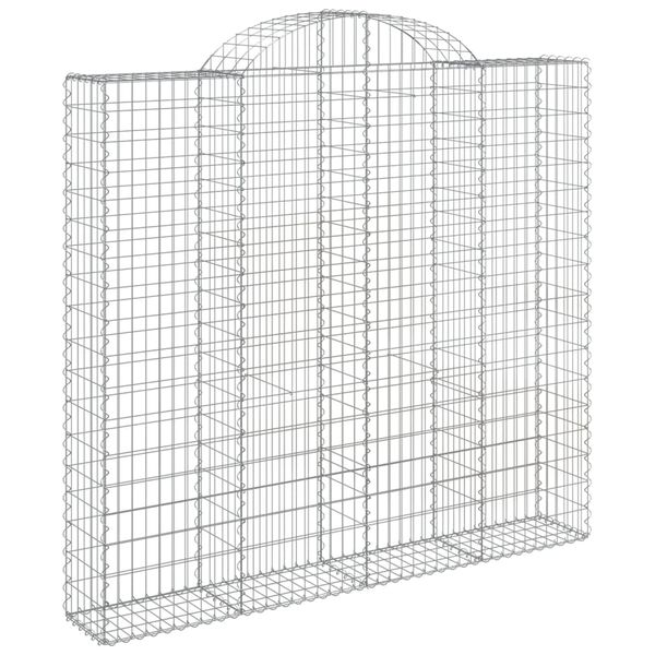 vidaXL Συρματοκιβώτια Τοξωτά 5 τεμ. 200x50x180/200 εκ. Γαλβαν. Ατσάλι