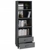 vidaXL Ραφιέρα HAMAR Σκ. Γκρι 60 x 35 x 180 εκ. από Μασίφ Ξύλο Πεύκου
