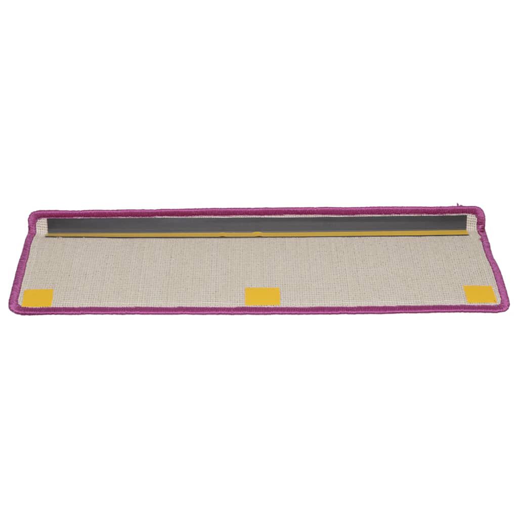 vidaXL Πατάκια Σκάλας 10 τεμ. Βιολετί 65 x 21 x 4 εκ.