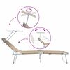vidaXL Ξαπλώστρα 2-πρόσωπο 2 pcs Taupe 58 x 188 x 77 εκ. ύφασμα