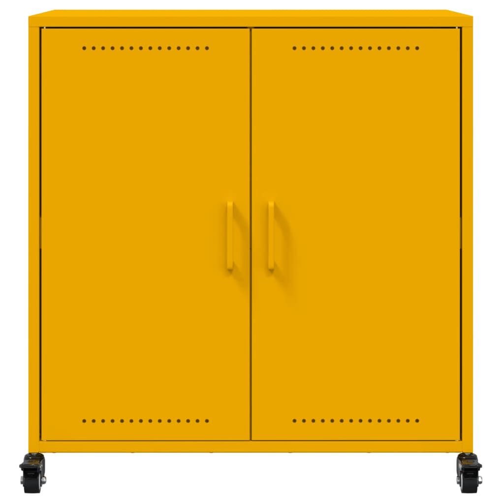 vidaXL Ντουλάπι Μουσταρδί 68x39x72 εκ. από Ατσάλι
