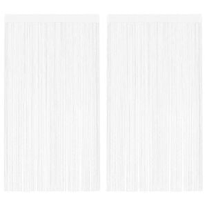 vidaXL &Kappa;&omicron;&upsilon;&rho;&tau;ί&nu;&epsilon;&sigmaf; &mu;&epsilon; &Kappa;&rho;ό&sigma;&sigma;&iota;&alpha; 2 &tau;&epsilon;&mu;. &Lambda;&epsilon;&upsilon;&kappa;έ&sigmaf; 140 x 250 &epsilon;&kappa;.