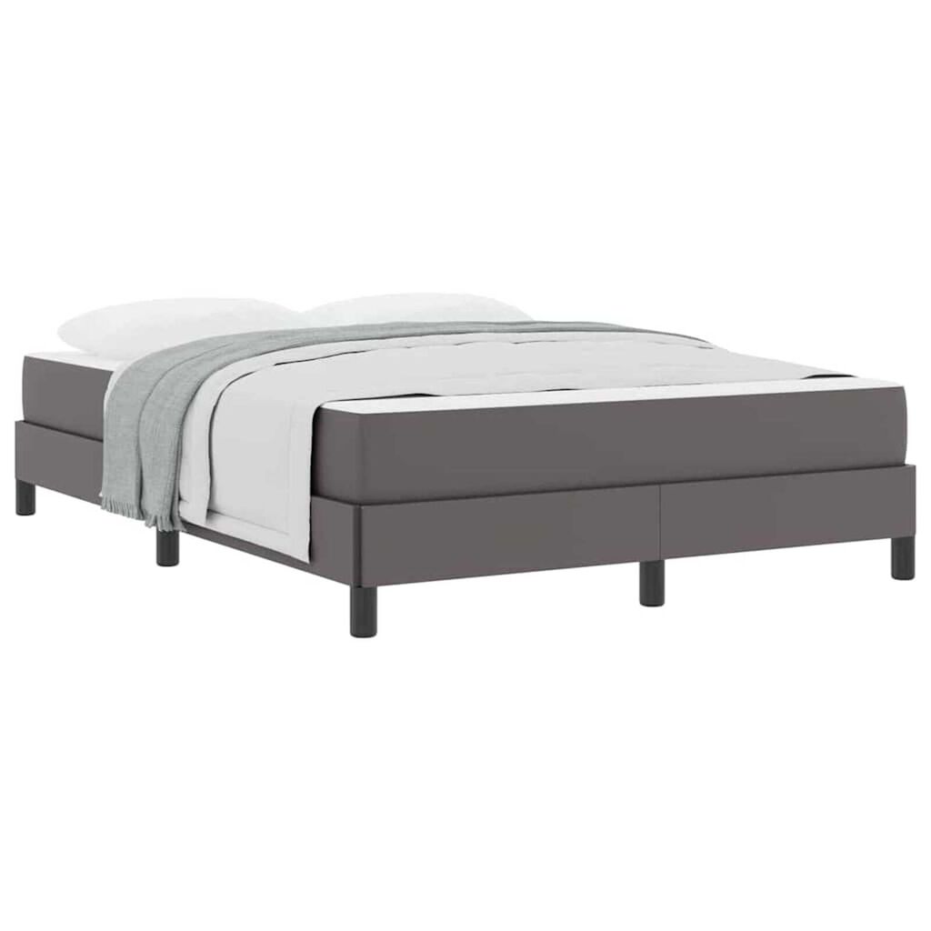 vidaXL Κρεβάτι Άλλο Γκρι 140 x 190 cm Τεχνητό δέρμα