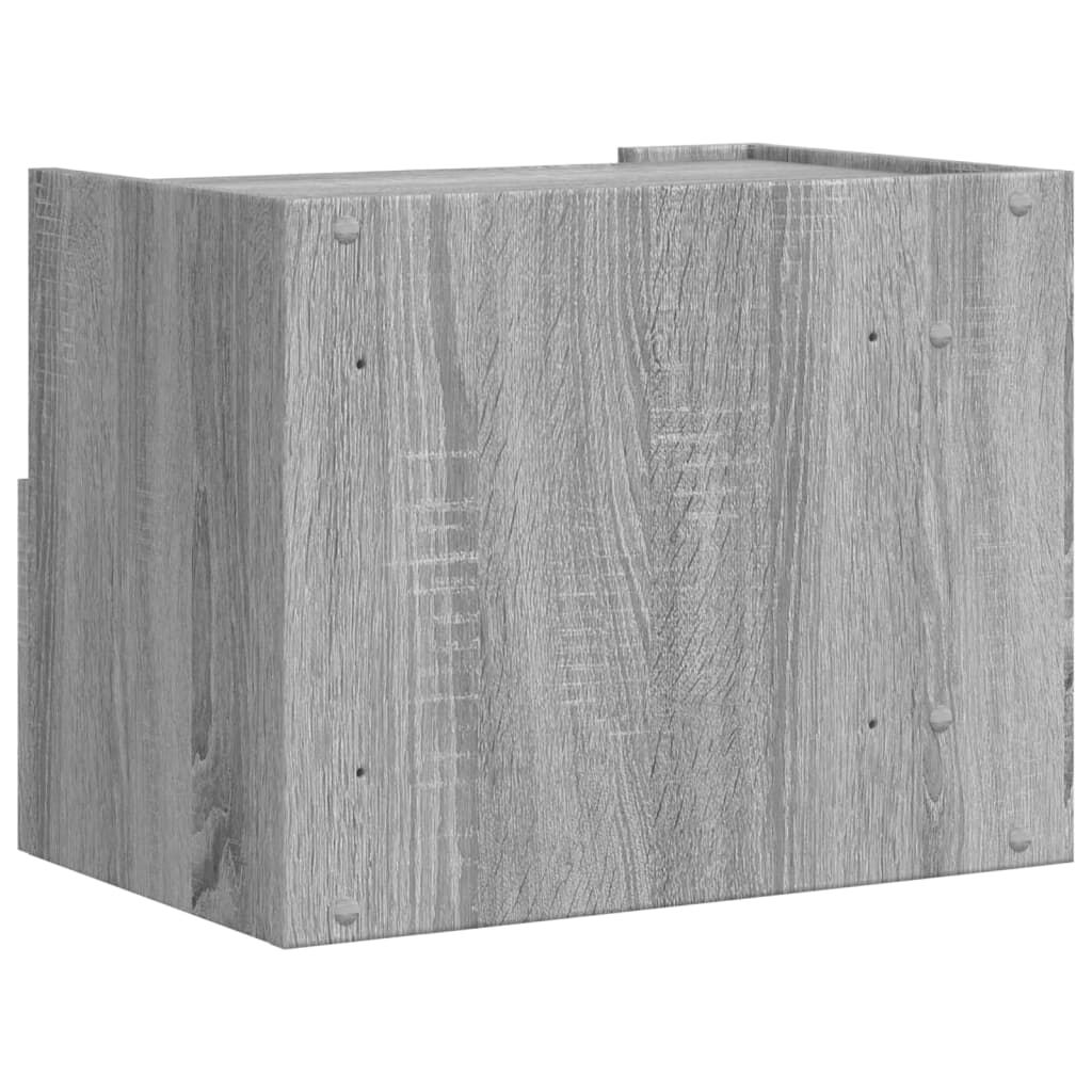 vidaXL Κομοδίνα Επιτοίχια 2 τεμ. Γκρι Sonoma 45x30x35 εκ.