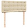 vidaXL Κρεβάτι Boxspring με Στρώμα Κρεμ 120x190 εκ. Υφασμάτινο
