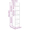 vidaXL Βιβλιοθήκη Λευκή 40 x 35 x 180 εκ. από Επεξ. Ξύλο
