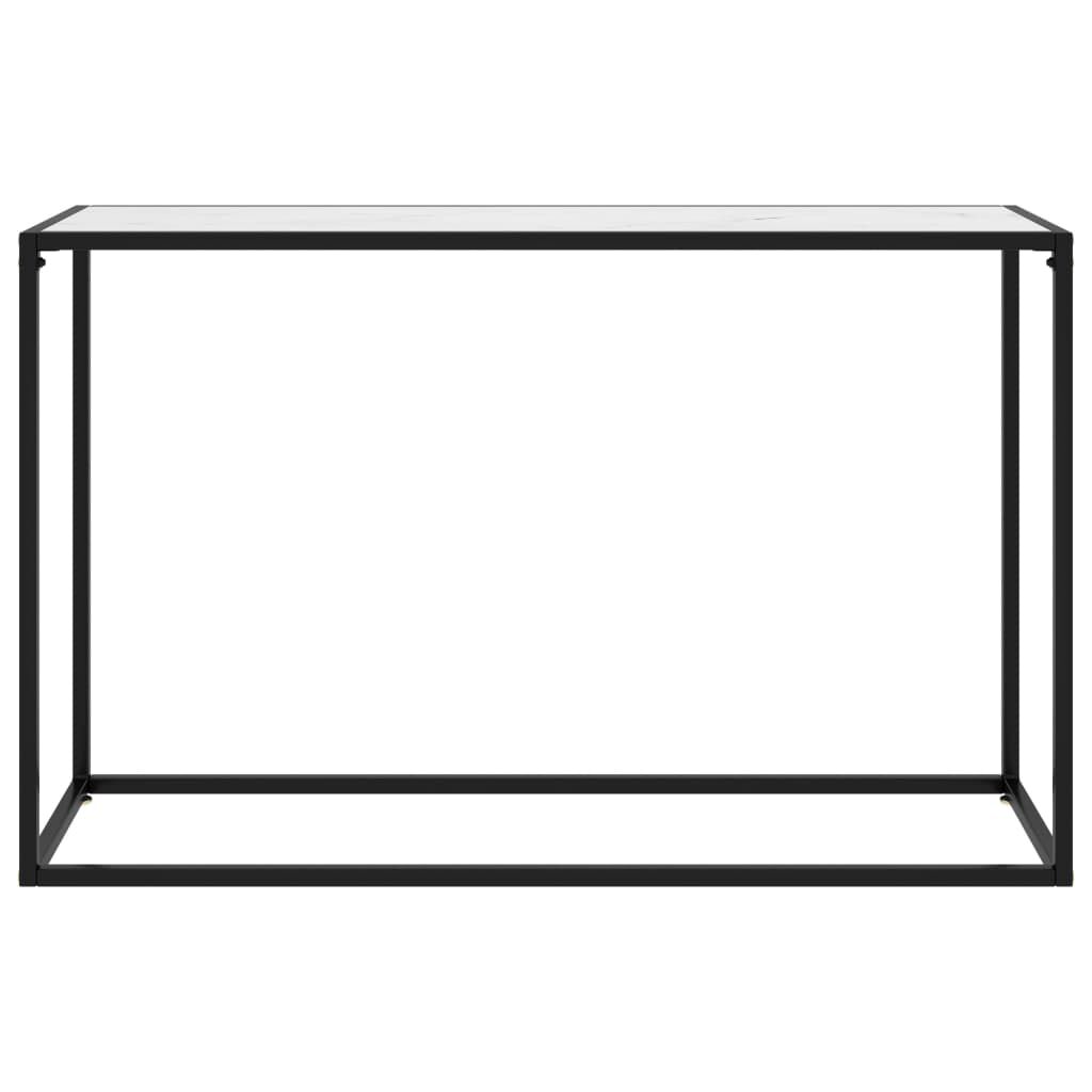vidaXL Τραπέζι Κονσόλα Λευκό 120 x 35 x 75 εκ. από Ψημένο Γυαλί