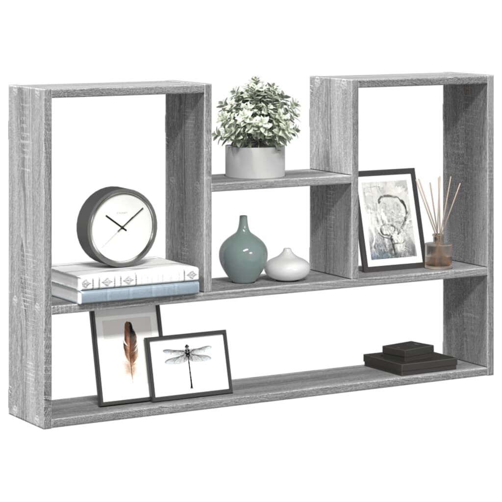 vidaXL Ραφιέρα Τοίχου Γκρι Sonoma 99x15x60 εκ. Επεξεργασμένο Ξύλο