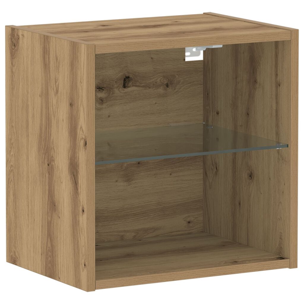 vidaXL Κρεμαστό Ράφι 2 τμχ Δρυός Artisan 40x28,5x40 εκ. Επεξεργασμένο Ξύλο