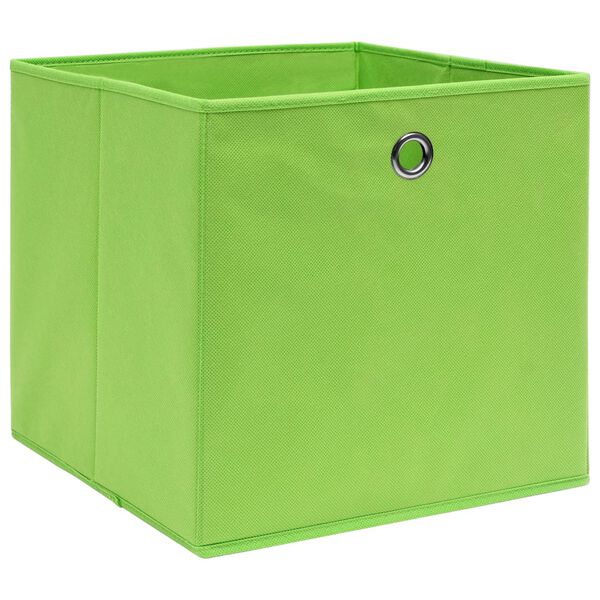 vidaXL Κουτιά Αποθήκευσης 4 τεμ. Πράσινα 32 x 32 x 32 εκ. Υφασμάτινα