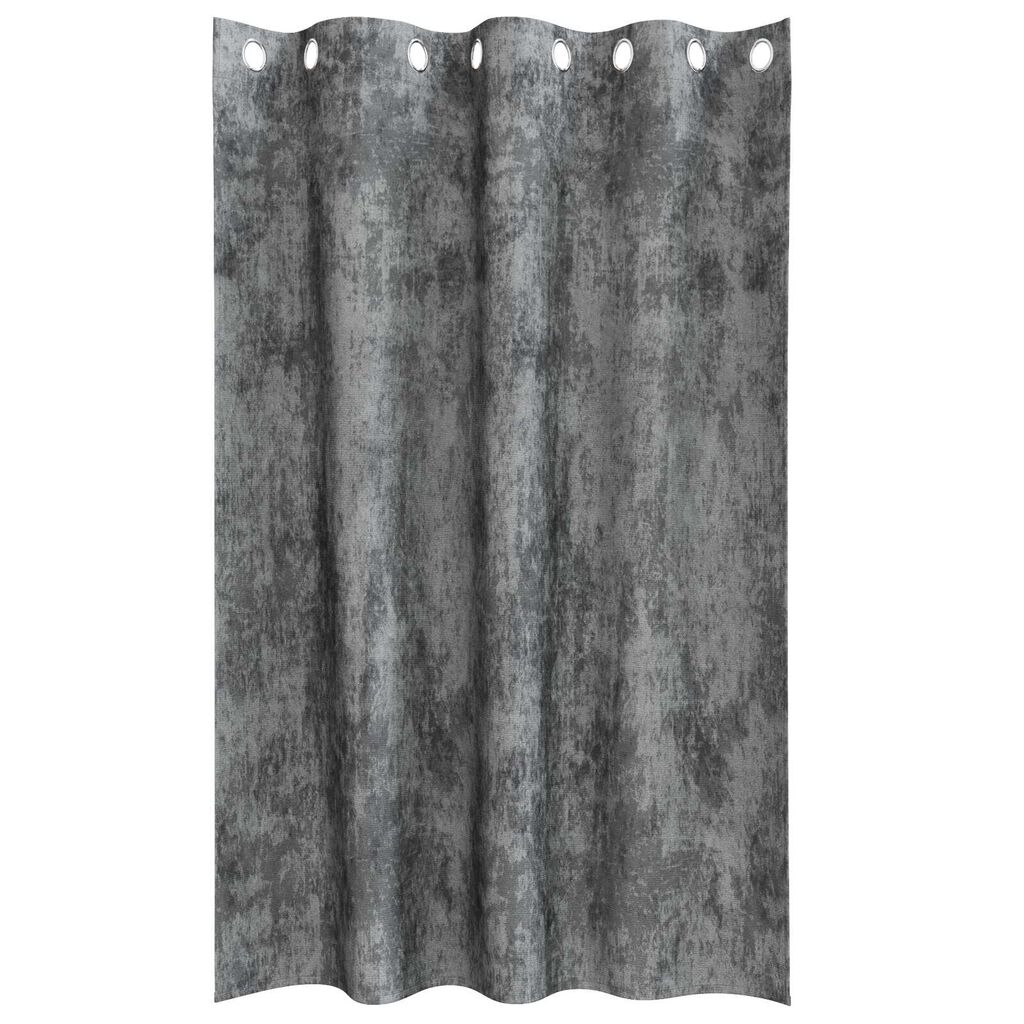 vidaXL Κουρτίνα με κουρτίνες 2 pcs Γκρι 175 x 140 εκ. Βελούδο