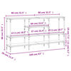 vidaXL Τραπέζι Κονσόλα Καπνιστή Δρυς 160x29x80 εκ. Επεξεργασμένο Ξύλο